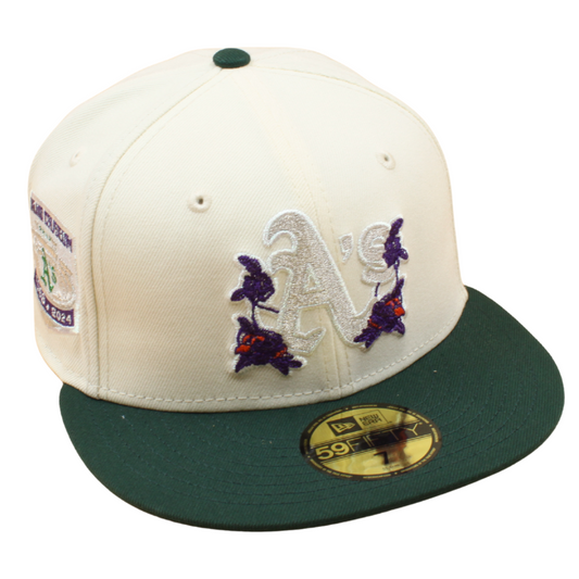 New Era - 59FIFTY Fitted - Oakland Athletics - COLISEUM - Chrome/Dark Green Grey UV