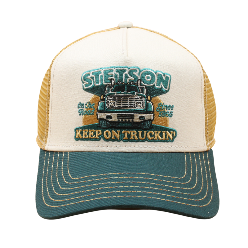 Stetson Trucker Cap Keep On Trucking - Green/Sand - Headz Up 