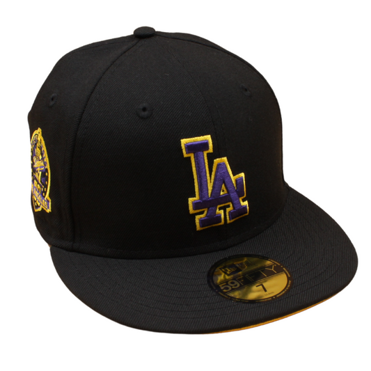 New Era - 59FIFTY - Los Angeles Dodgers Cooperstown - 60Th Anniversary - Black/Purple Yellow UV - Headz Up