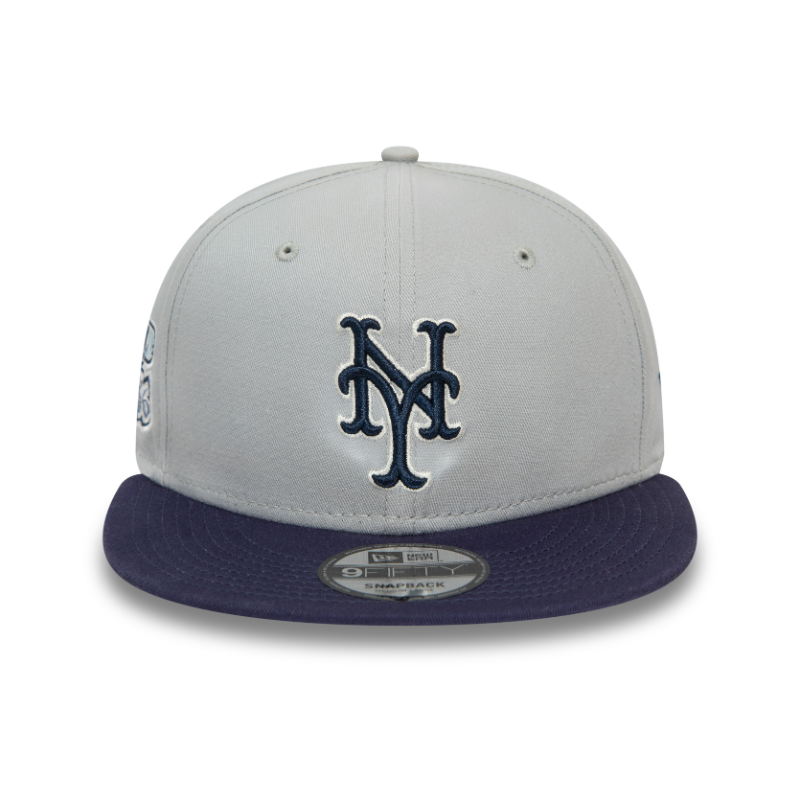 New Era - New York Mets - 9Fifty Snapback MLB Patch - Grey/Navy - Headz Up 