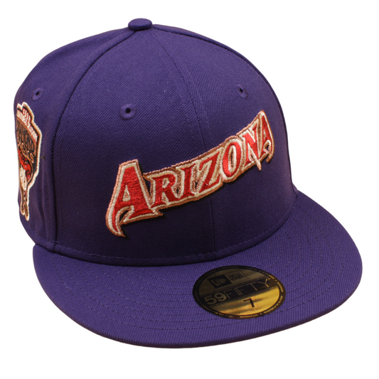 New Era 59FIFTY Fitted Cap - Arizona Diamondbacks Cooperstown - 1998 Inaugural Season - Purple/Grey UV - Headz Up