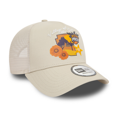New Era - NBA Team Logo Trucker Phoenix Suns - Stone - Headz Up 