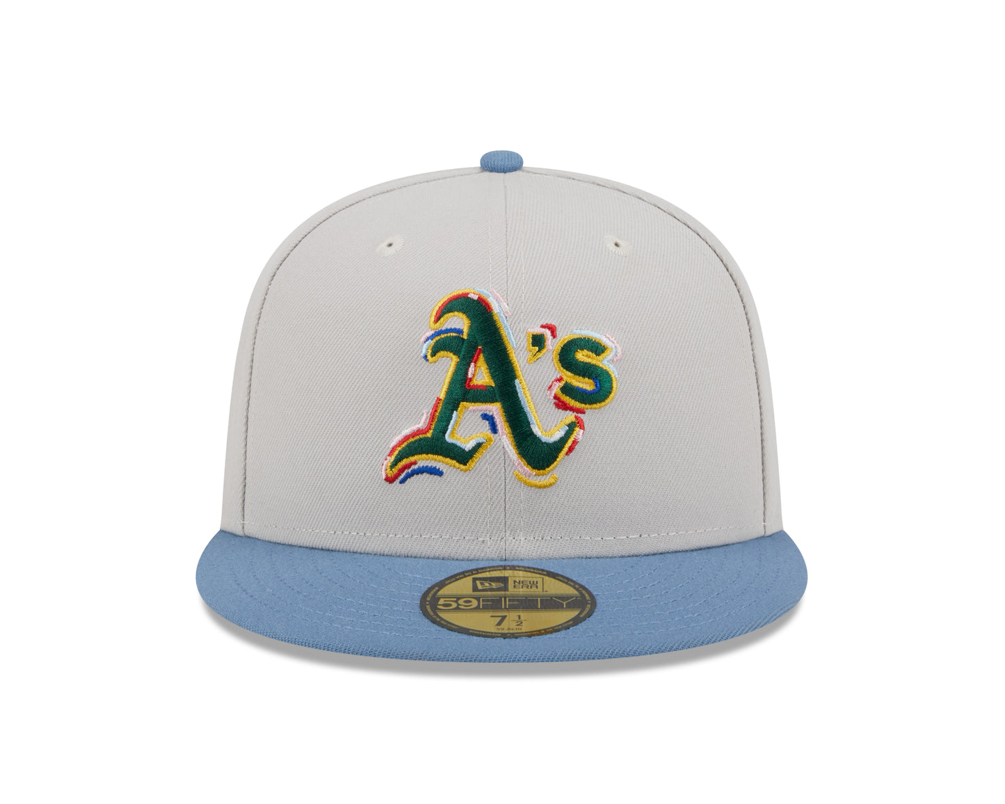 New Era - COLOR BRUSH - 59fifty Fitted Cap - Oakland Athletics - Stone - Headz Up 