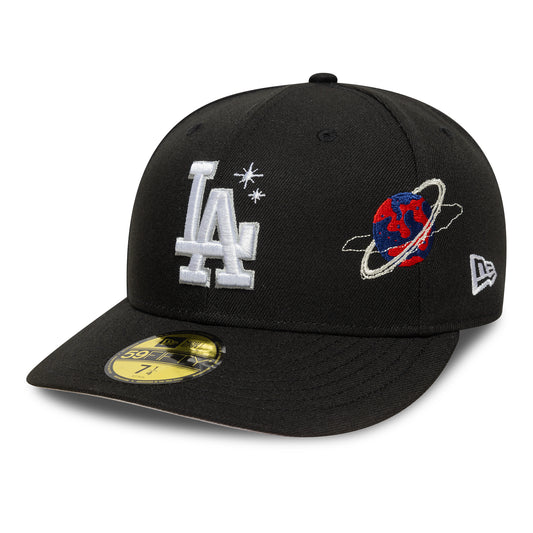 New Era - 59FIFTY PC Fitted Cap - PLANET ICON - Los Angeles Dodgers - Black