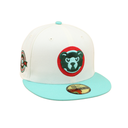 Chicago Cubs Cooperstown 59Fifty Fitted 100 Years - Chrome/Mint - Headz Up