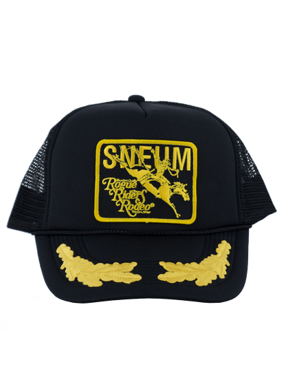 SNEUM RRR Logo Trucker Cap W. Gold Leaves In Black - Headz Up 