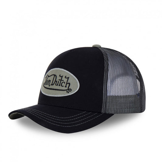 Von Dutch - Oval Patch Black/Olive Trucker Cap
