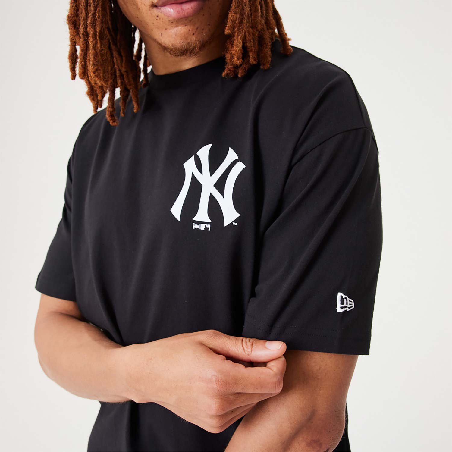 MLB Floral Graphic Oversized Tee New York Yankees - Black - Headz Up 