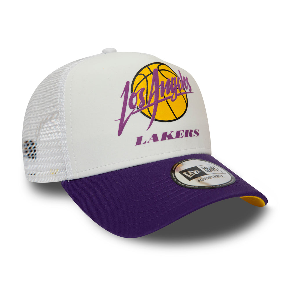 NBA Neoprene Trucker Cap - Los Angeles Lakers - Hvid - Headz Up 