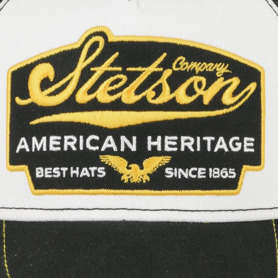 American Heritage Trucker Cap - White/Black - Headz Up 