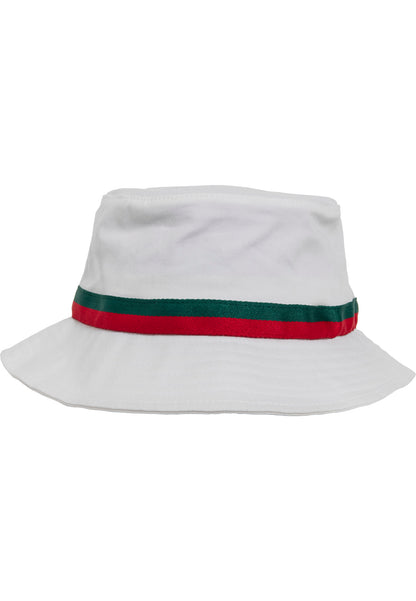 Stripe Bucket Hat - White/Firered/Green - Headz Up 