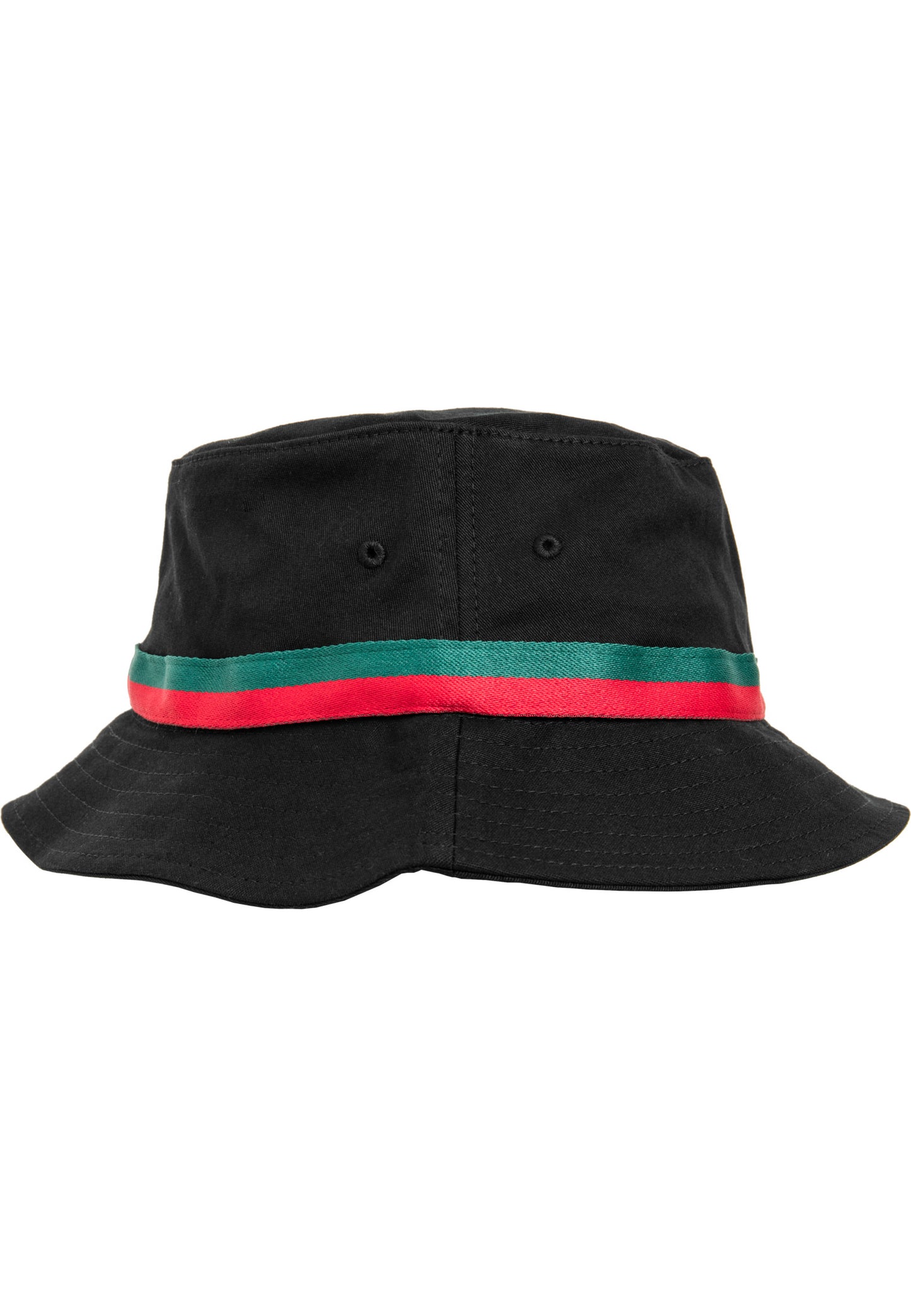 Stripe Bucket Hat - Black/Firered/Green - Headz Up 