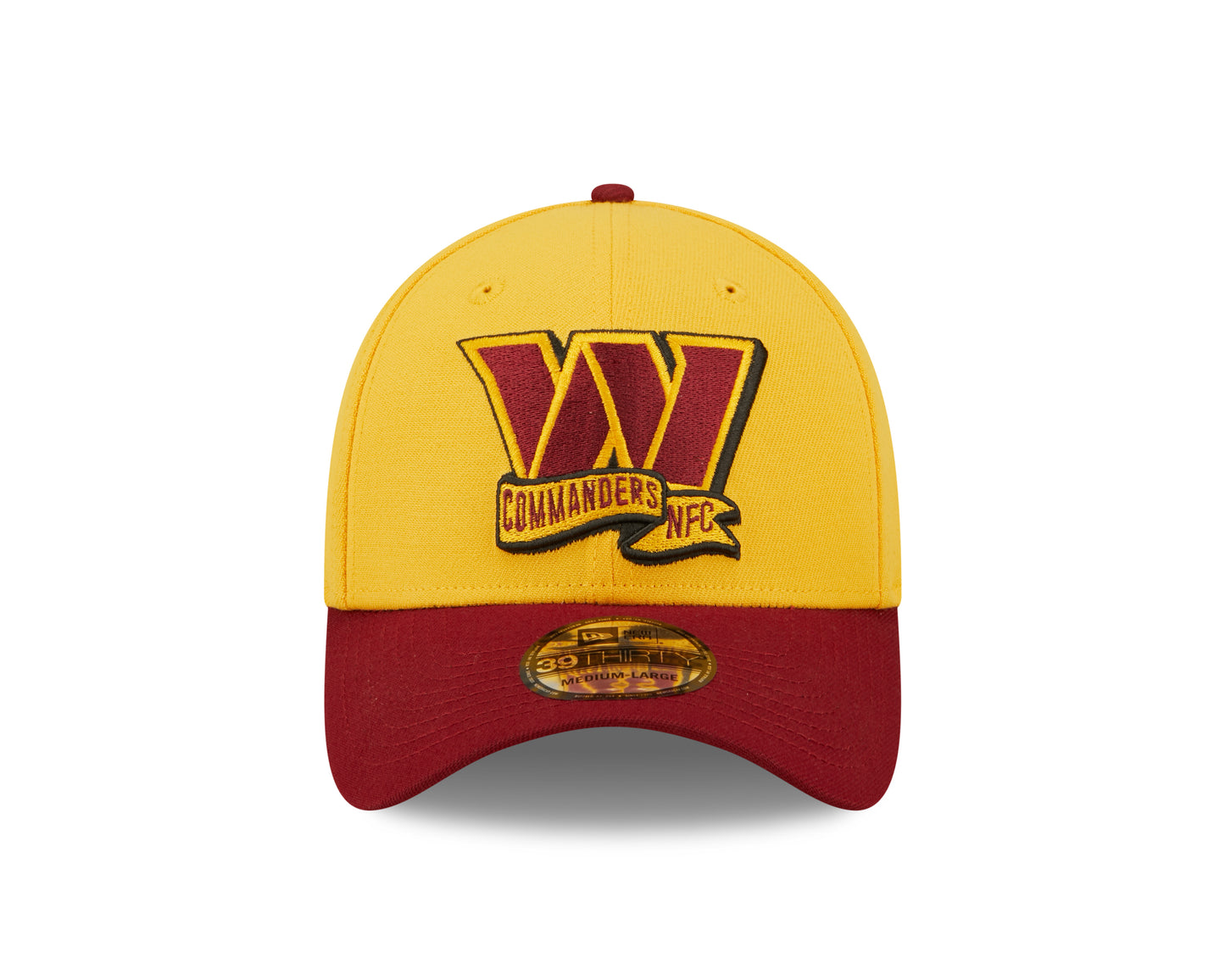 Washington Commanders NFL Sideline 2022 39THIRTY Stretch Fit Cap - Yellow/Maroon - Headz Up 