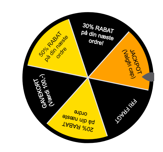 Du kan selv spinne og se hvilken rabat du kan få til Black Weeekend!