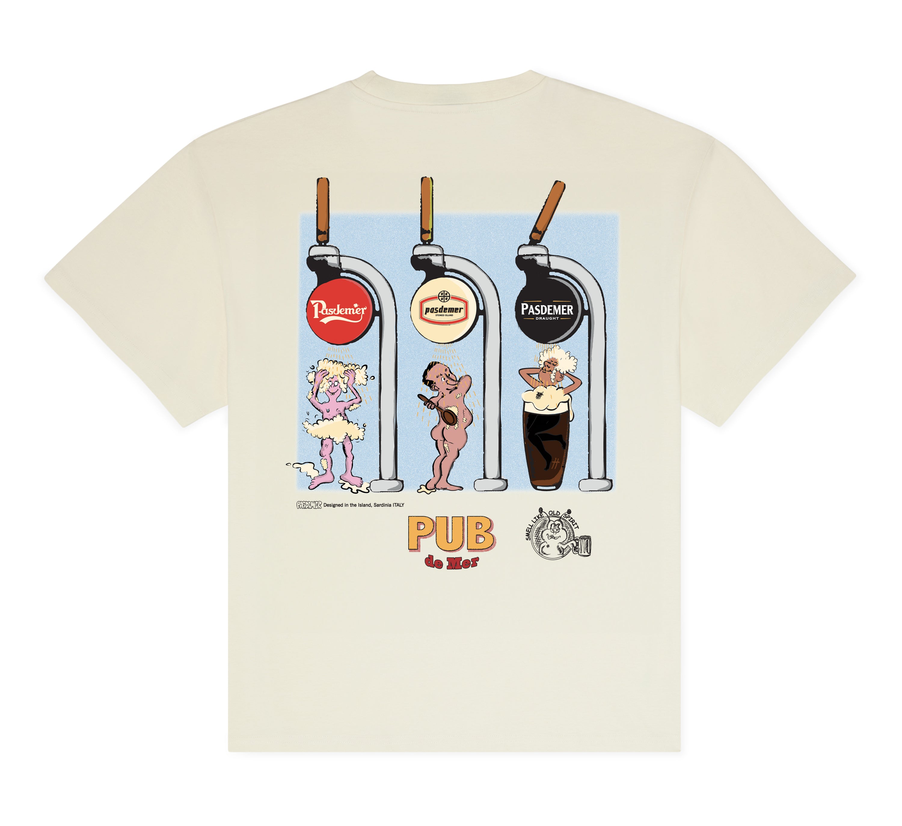PAS DE MER - Pub T-shirt - Cream - Headz Up 