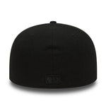 Sort New Era 59Fifty fitted kasket med Los Angeles Dodgers logo, klassisk sort design, topmoderne sportstil.