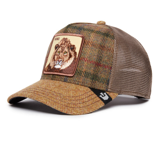 Goorin Bros - Moon Lion UK Plaid - A-Frame Trucker Cap - Khaki