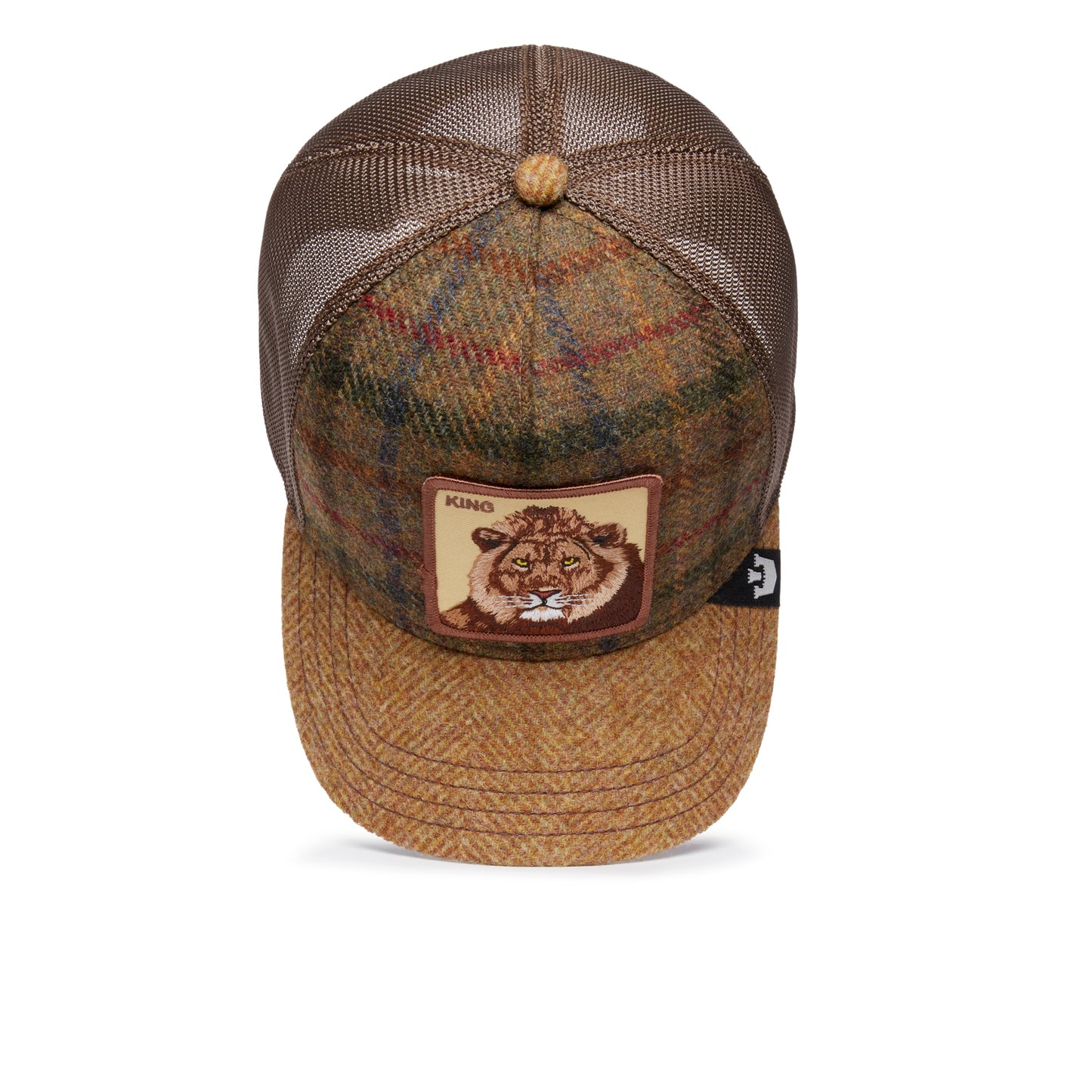 Goorin Bros - Moon Lion UK Plaid - A-Frame Trucker Cap - Khaki