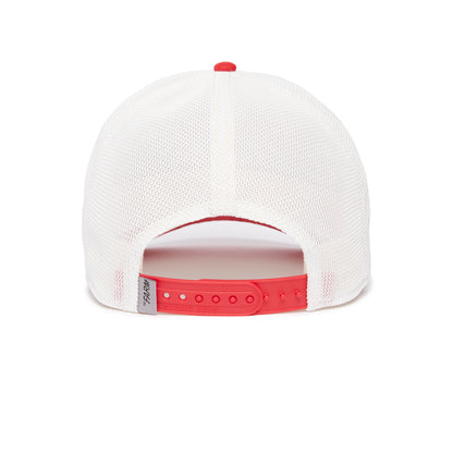 Goorin Bros - The Suede Dobberman - A-Frame Trucker Cap - White/Red