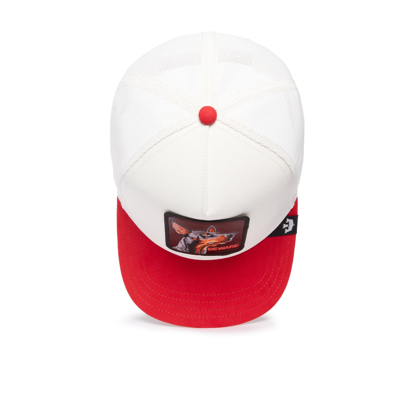 Goorin Bros - The Suede Dobberman - A-Frame Trucker Cap - White/Red