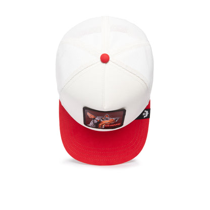 Goorin Bros - The Suede Dobberman - A-Frame Trucker Cap - White/Red