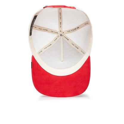 Goorin Bros - The Suede Dobberman - A-Frame Trucker Cap - White/Red