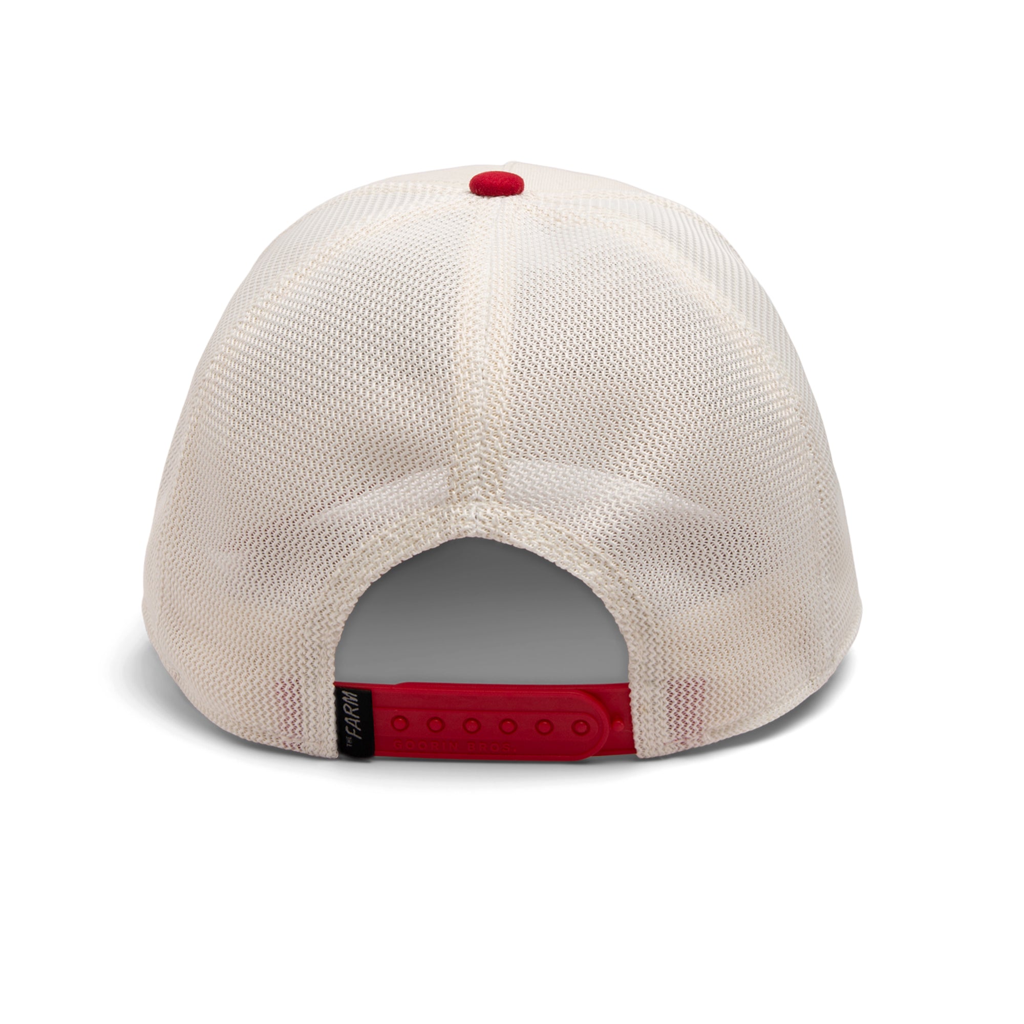 Goorin Bros - The Suede Snow Leopard - A-Frame Trucker Cap - White/Red - Headz Up 