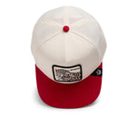 Goorin Bros - The Suede Snow Leopard - A-Frame Trucker Cap - White/Red - Headz Up 