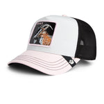 Goorin Bros tricolor trucker cap med multicolore design, blødt materiale og justerbar snapback i en afslappet stil.