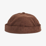 Upfront Nordic Headwear - ECHO Corduroy Docker Cap - Dark Brown - Headz Up 