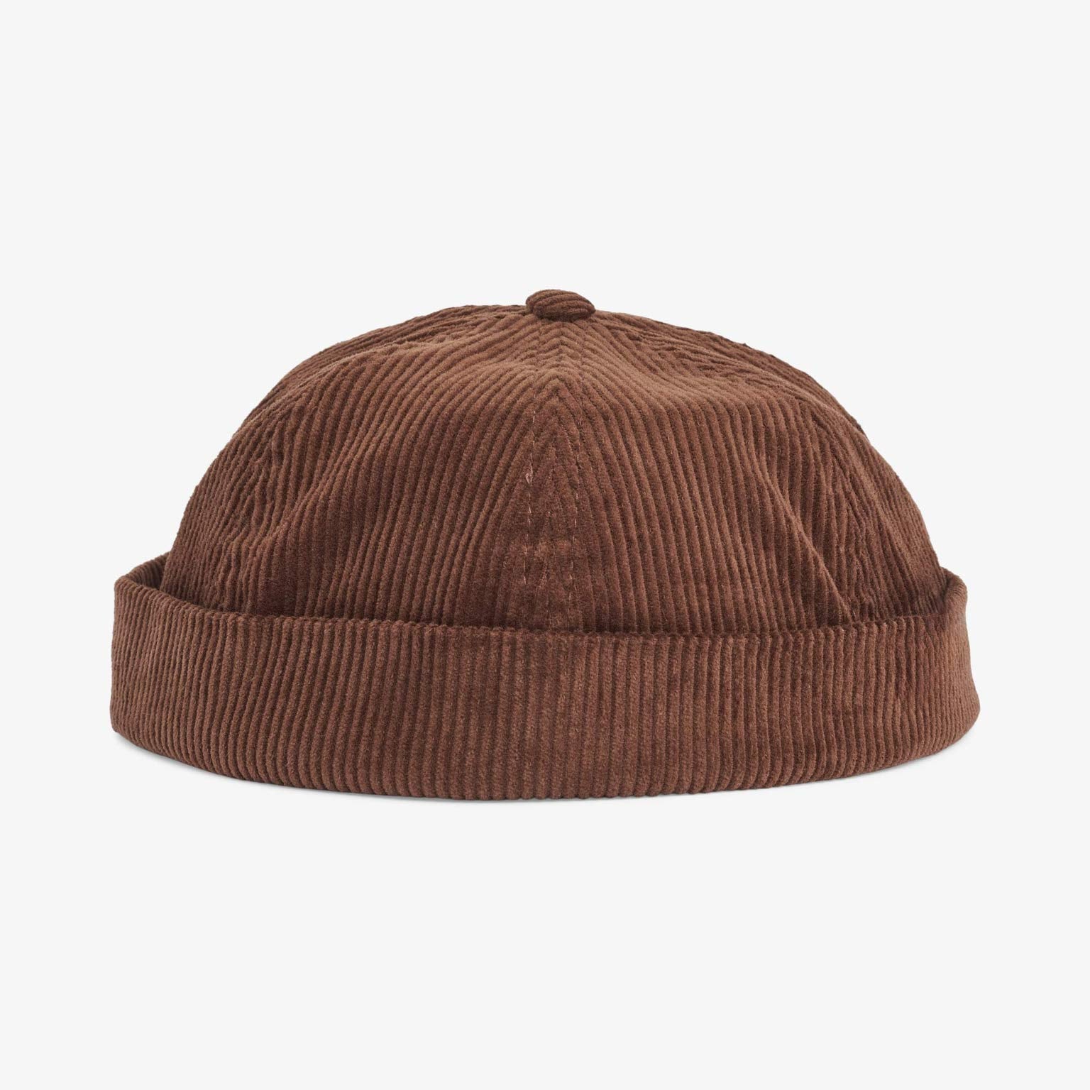 Upfront Nordic Headwear - ECHO Corduroy Docker Cap - Dark Brown - Headz Up 