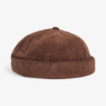 Upfront Nordic Headwear - ECHO Corduroy Docker Cap - Dark Brown - Headz Up 