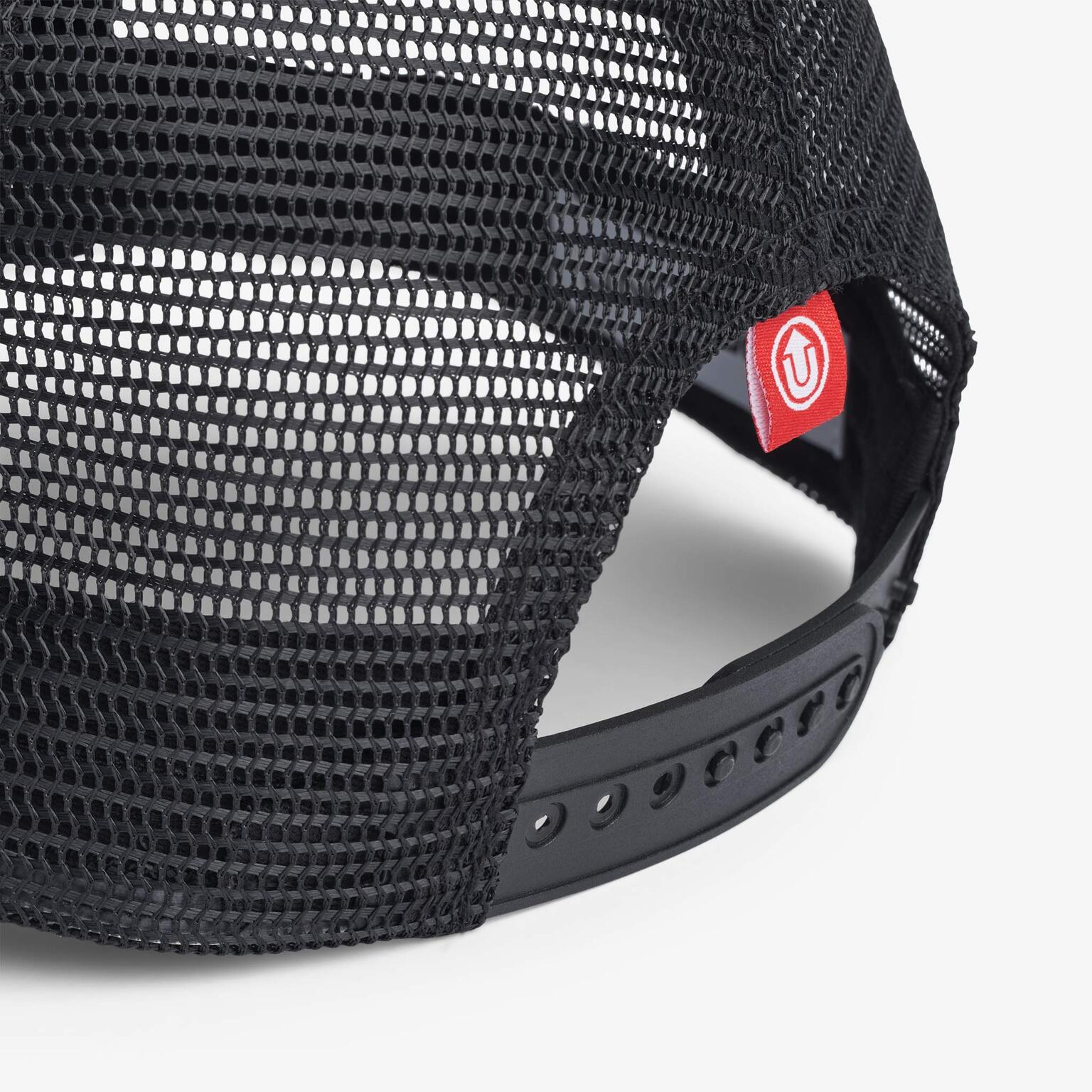 Upfront Nordic Headwear - HALTI A-Shape Trucker Cap - Black - Headz Up 