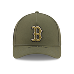 New Era - Boston Red Sox - 9FORTY M-CROWN - A-Frame Snapback - ARMED FORCES - Olive - Headz Up 