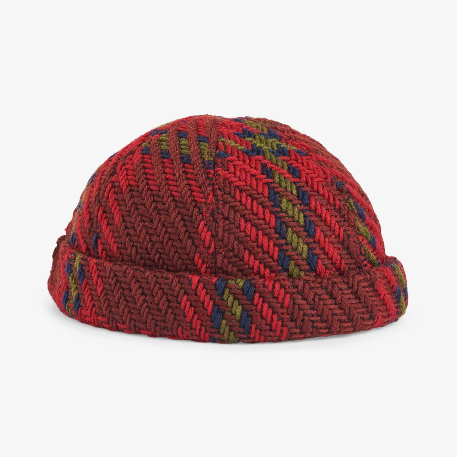 Upfront Nordic Headwear - RAIN Checked Docker Cap - Maroon - Headz Up 