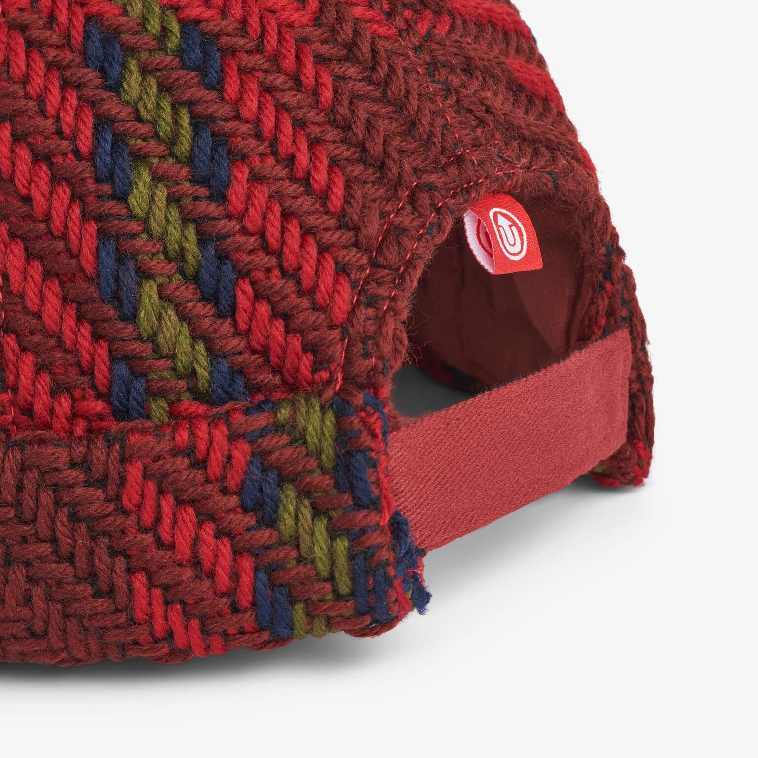 Upfront Nordic Headwear - RAIN Checked Docker Cap - Maroon - Headz Up 