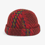 Upfront Nordic Headwear - RAIN Checked Docker Cap - Maroon - Headz Up 