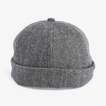 Upfront Nordic Headwear - CHRIS Herringbone Docker Cap - Dark Grey - Headz Up 
