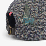 Upfront Nordic Headwear - CHRIS Herringbone Docker Cap - Dark Grey - Headz Up 