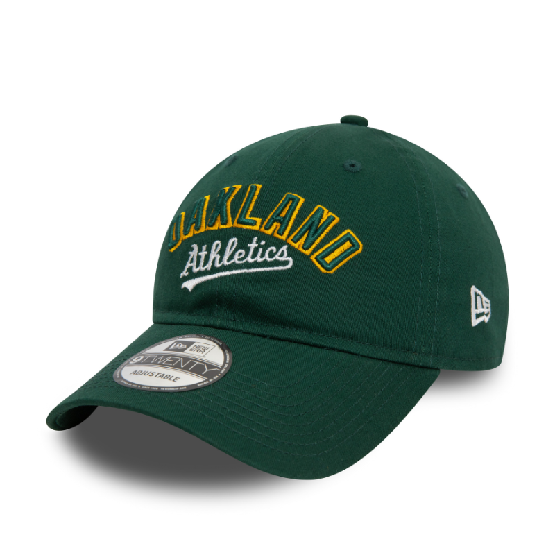 New Era -MLB Wordmark - Oakland Athletics - 9Twenty - Dark Green - Headz Up 