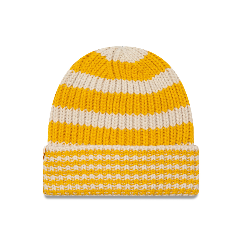 New Era - NE Stripe Beanie - Yellow - Headz Up 