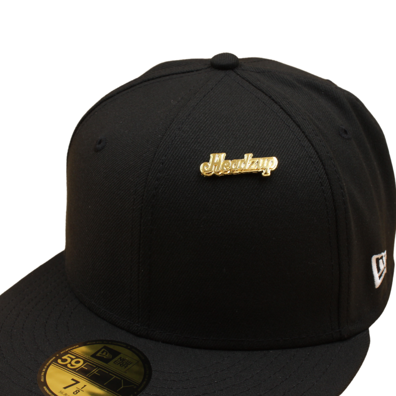 Headz Up - Cap Pin - "Script" Logo - Gold - Headz Up 