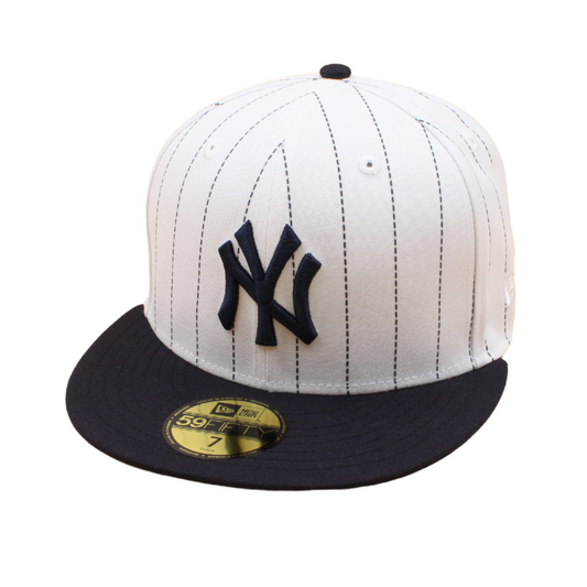 New Era - 59FIFTY Fitted Cap - New York Yankees - Pinstripes - White/Navy