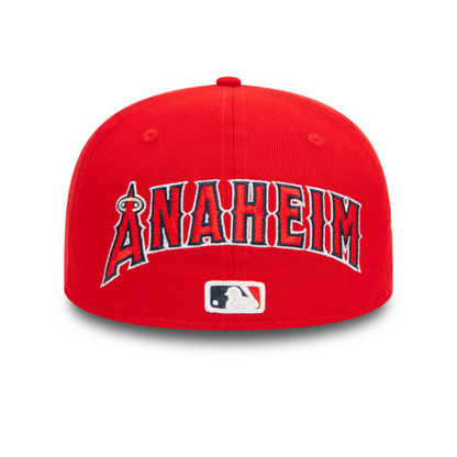 New Era - 59FIFTY Fitted Cap - Upside Down AOP - Anaheim Angels Cooperstown - Red