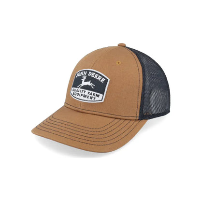 John Deere - Cotton Poly Trucker Cap Mesh - Black/Coyote Brown