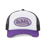 Von Dutch - Oval Patch Black/White/Purple Trucker Cap - Headz Up 