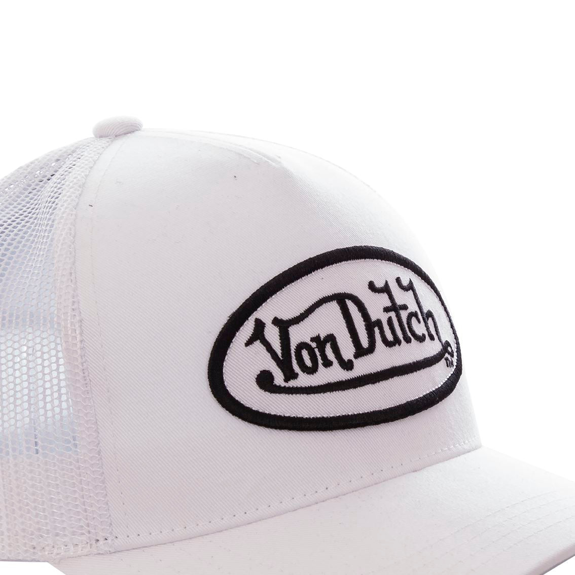Von Dutch - Oval Patch - White Trucker Cap - Headz Up 