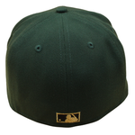 New Era 59FIFTY Yankees cap med paisley mønster i mørkegrøn, hylder World Series 1962 med detaljeret design.