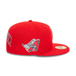 New Era - 59FIFTY Fitted Cap - Upside Down AOP - Anaheim Angels Cooperstown - Red - Headz Up 