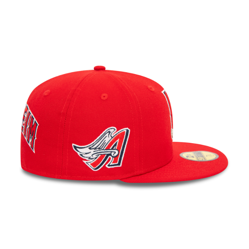 New Era - 59FIFTY Fitted Cap - Upside Down AOP - Anaheim Angels Cooperstown - Red